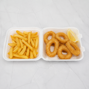 5 Calamari Rings +Small Chips